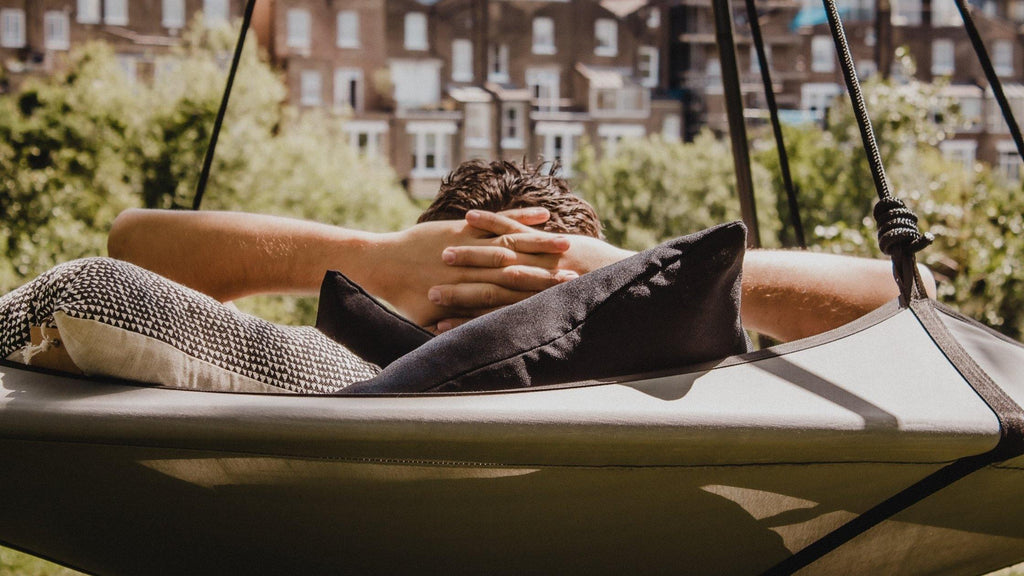 Why an outdoor hanging chair could improve your meditation session