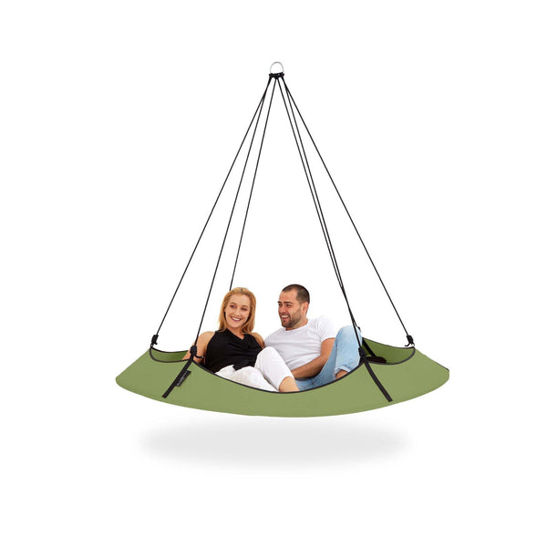 Sage Green Round Swing Bed Hangout Pod US